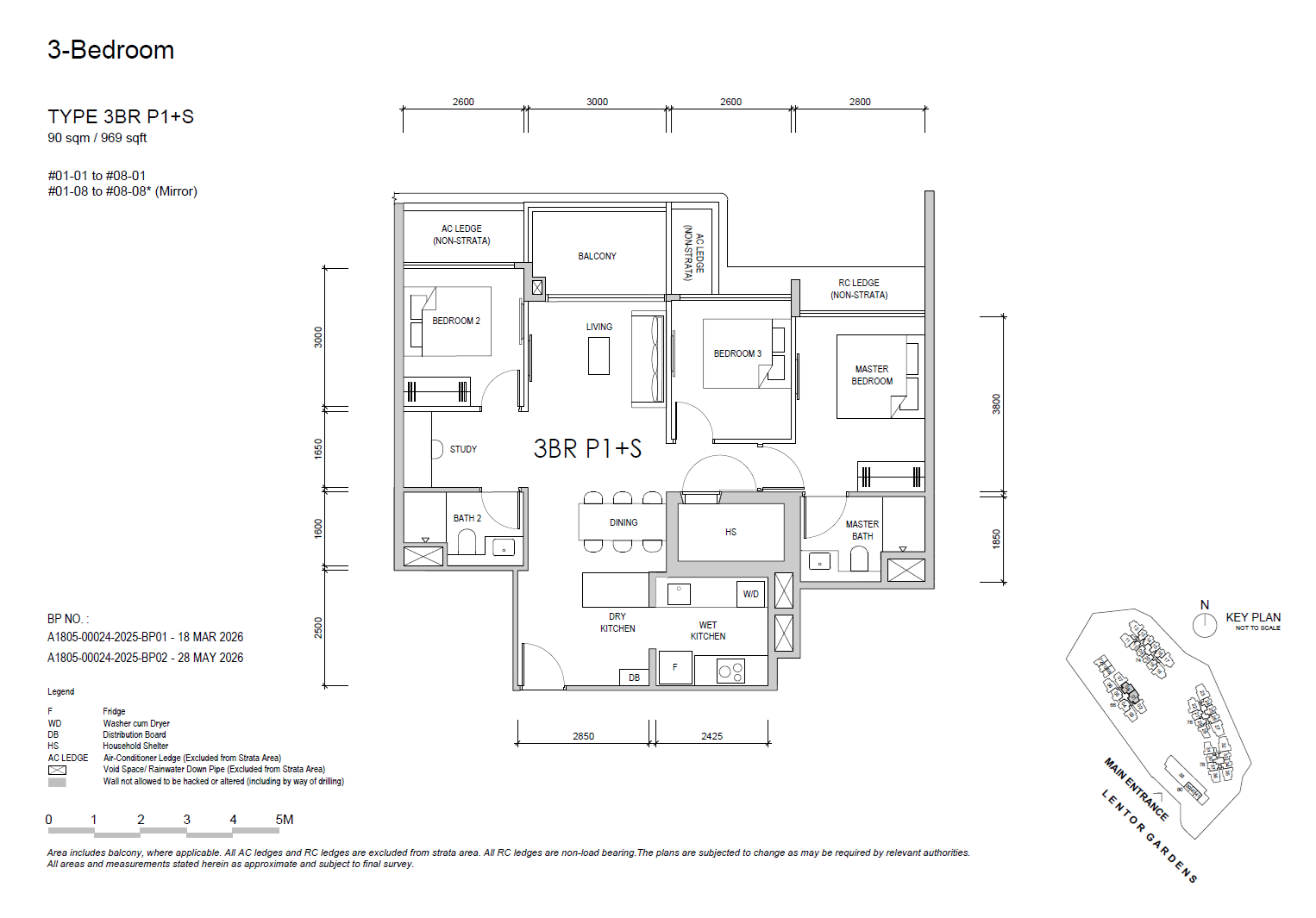 Lentor Gardens Residences 3BR P1+S floor plan