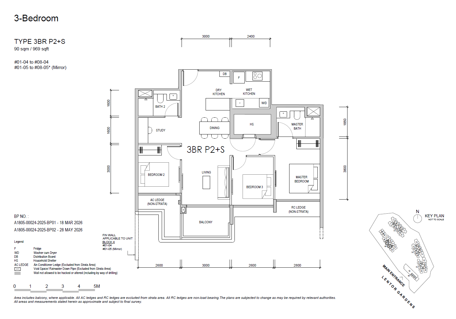 Lentor Gardens Residences 3BR P2+S floor plan