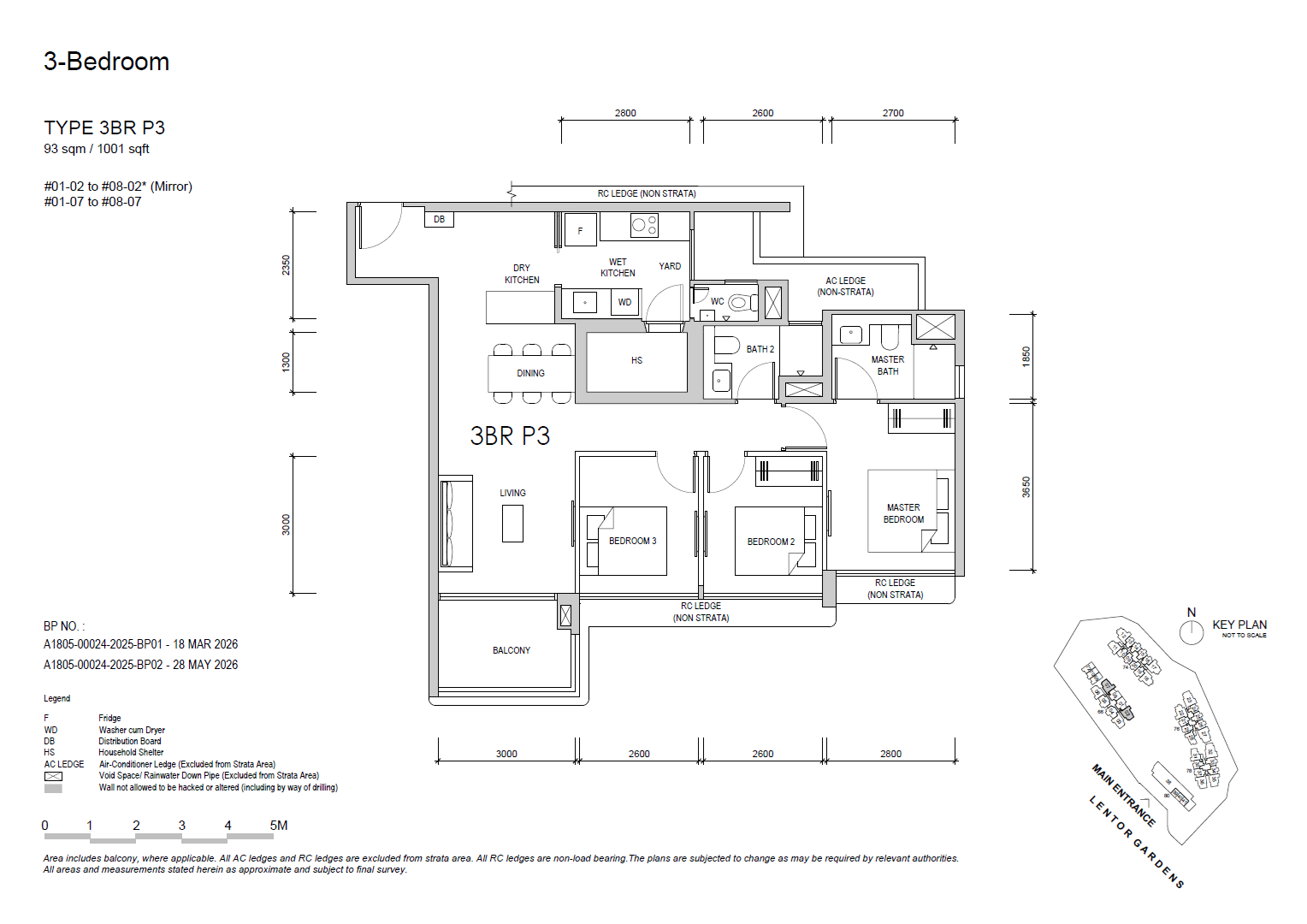 Lentor Gardens Residences 3BR P3 floor plan