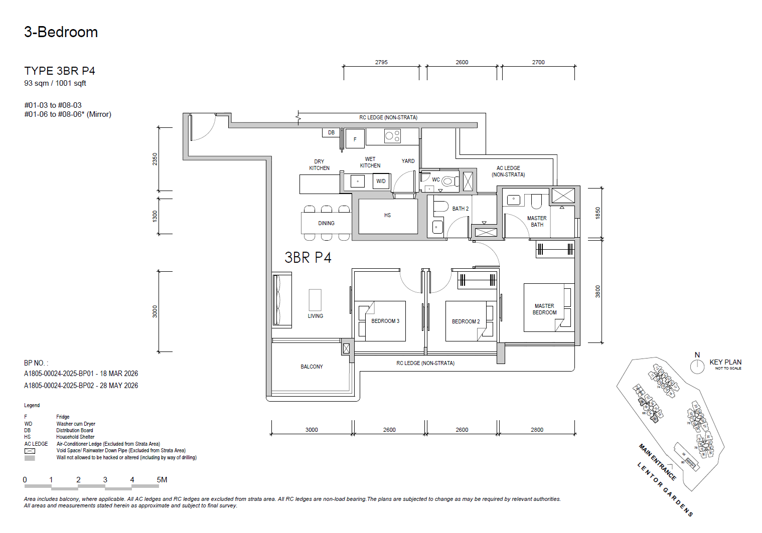 Lentor Gardens Residences 3BR P4 floor plan