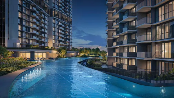 Lentor Gardens Residences pool courtyard