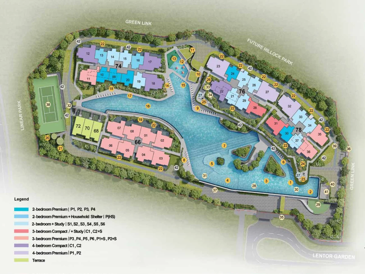 Lentor Gardens Residences site plan